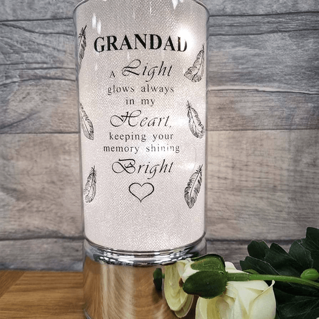Memorial Light Tubes Ornament, Perfect for Garden and Graveside Grandad
