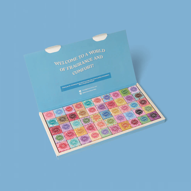 The ULTIMATE Wax Melt Snap Bar 50 x Samples Box perfect gift.