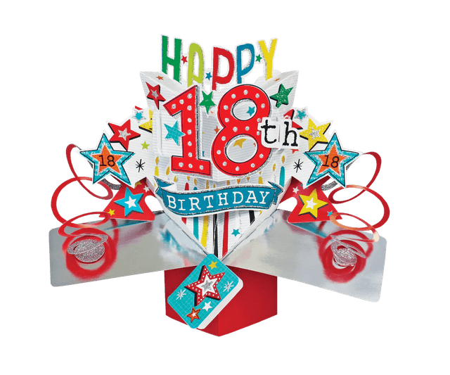 18th Birthday pop out card by second nature.