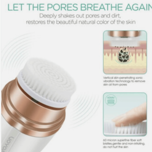 VOYOR 3-In-1 Facial Cleansing Brush Facial Exfoliating Cleanser FB300