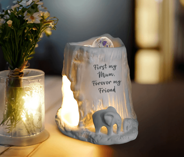 Elephant tea light burner Mum