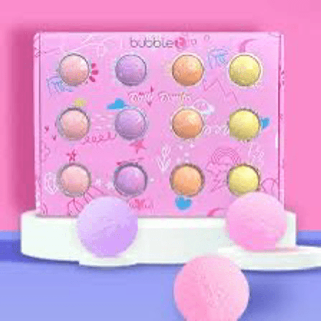 Bubble T Cosmetics Mixed Bath Bomb Gift Set 12 x 85g