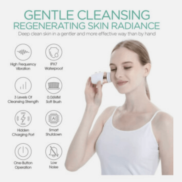 VOYOR 3-In-1 Facial Cleansing Brush Facial Exfoliating Cleanser FB300
