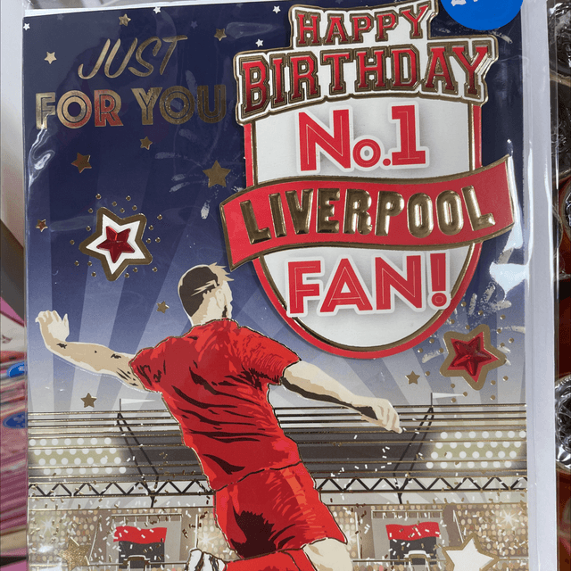 No 1 Liverpool fan birthday card