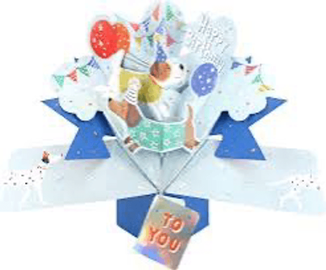 Happy birthday dog design pop out card