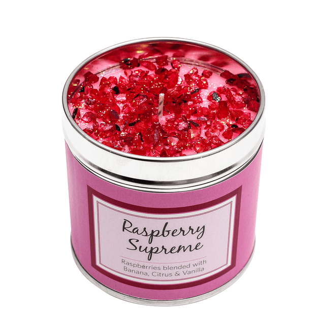Raspberry ripple candle
