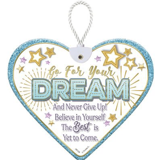 Heartfelt Go For Your Dream Ceramic Heart Only £4.99