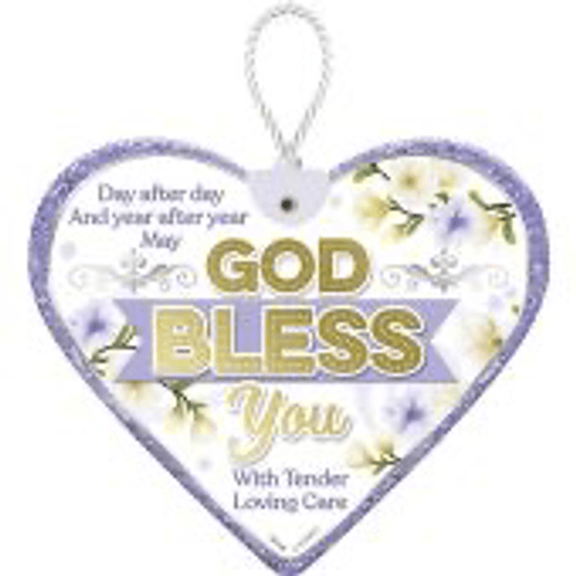 Heartfelt God Bless You Ceramic Heart Only £4.99
