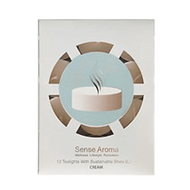 Sense aroma 12 pack tealight candles white